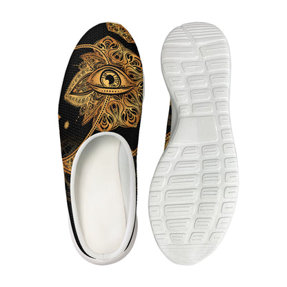 Bohemian Sun And Moon Print Mesh Casual Shoes