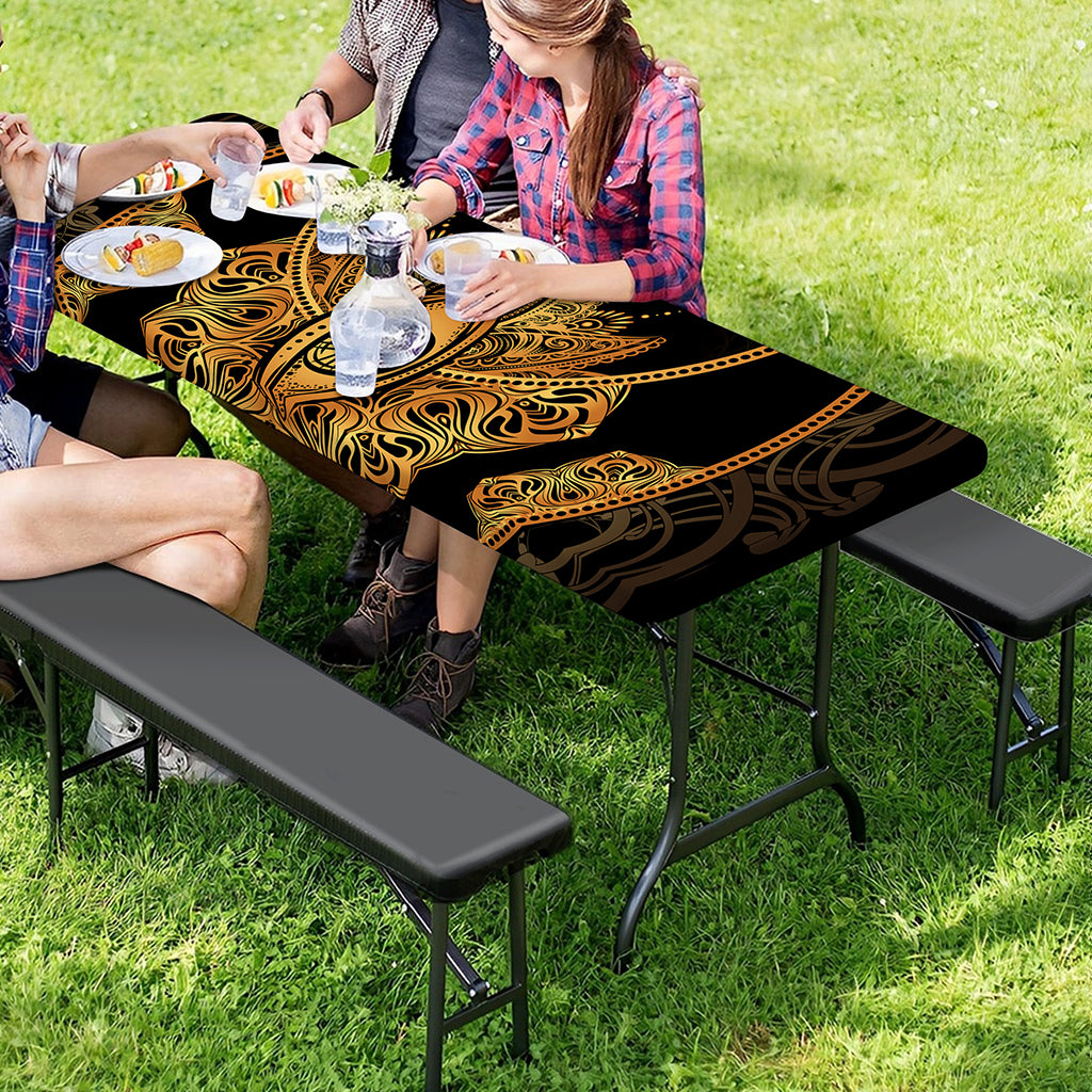 Bohemian Sun And Moon Print Picnic Table Cover