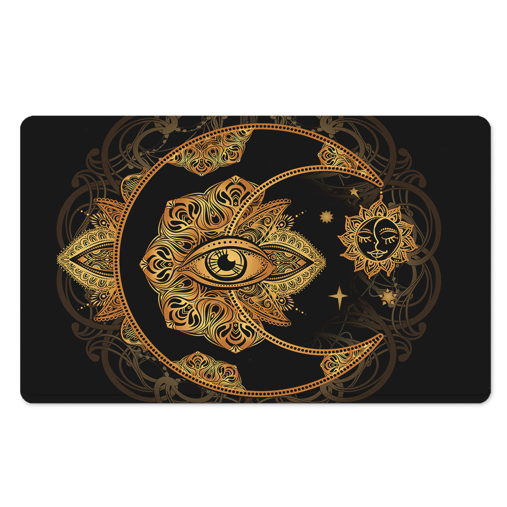 Bohemian Sun And Moon Print Polyester Doormat