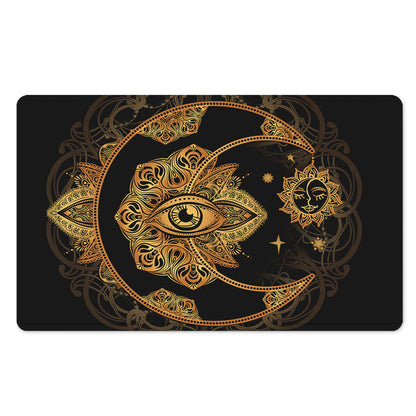 Bohemian Sun And Moon Print Polyester Doormat