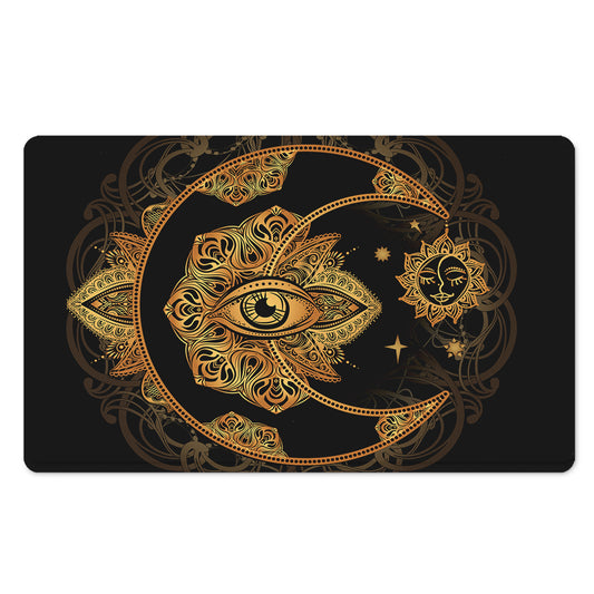 Bohemian Sun And Moon Print Polyester Doormat