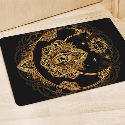 Bohemian Sun And Moon Print Polyester Doormat