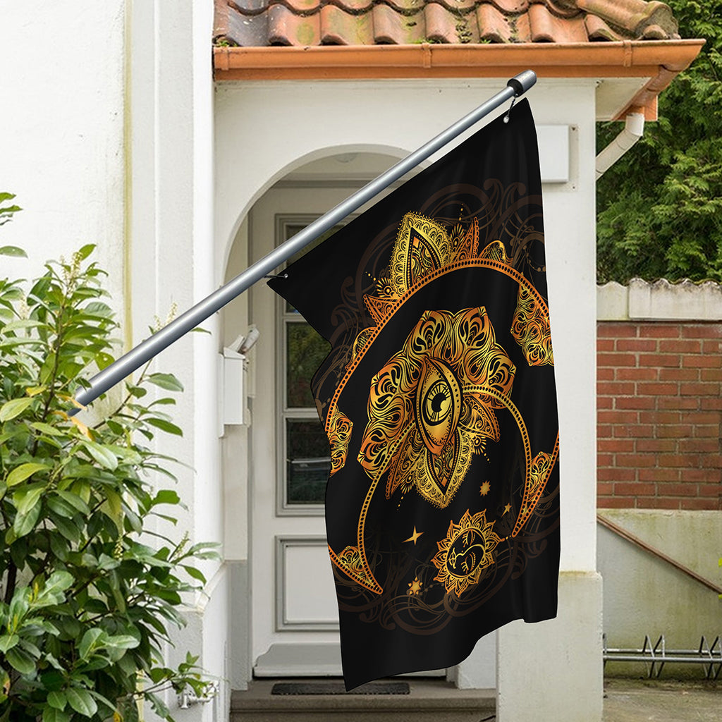 Bohemian Sun And Moon Print Polyester Flag