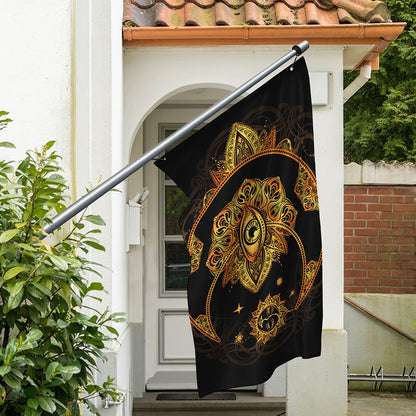 Bohemian Sun And Moon Print Polyester Flag