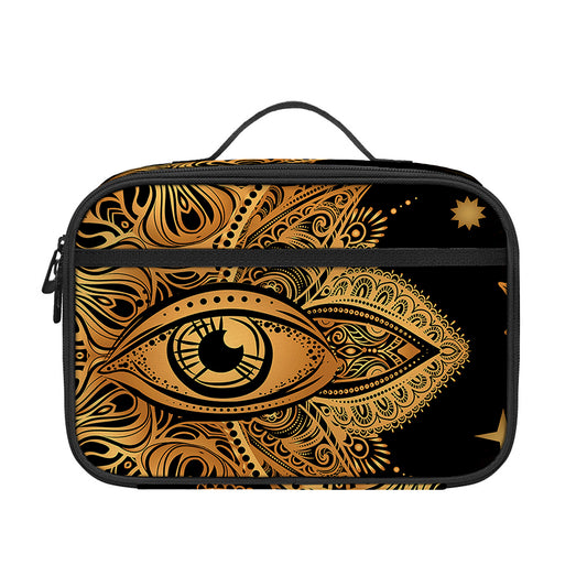 Bohemian Sun And Moon Print Portable Lunch Bag