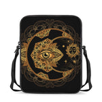 Bohemian Sun And Moon Print Rectangular Crossbody Bag