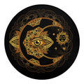 Bohemian Sun And Moon Print Round Blanket