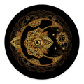 Bohemian Sun And Moon Print Round Floor Mat