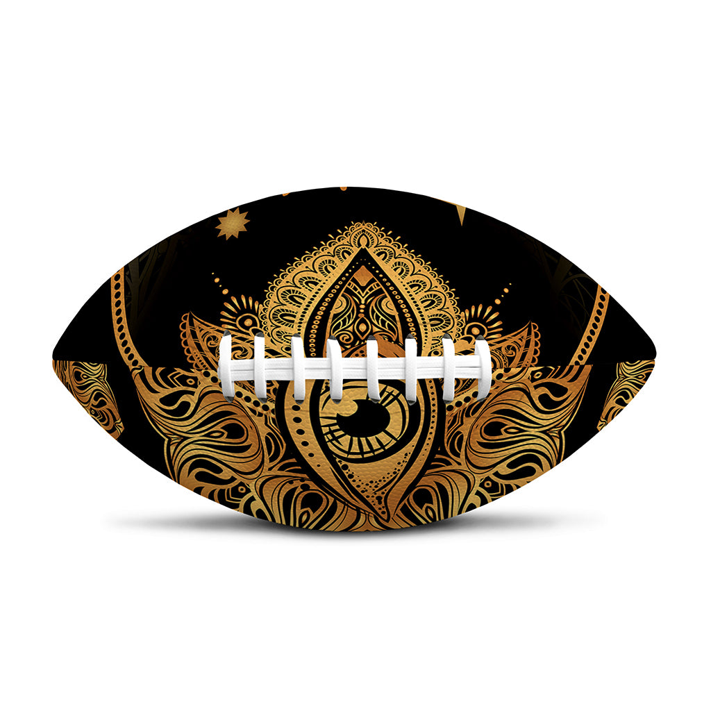 Bohemian Sun And Moon Print Rugby Ball