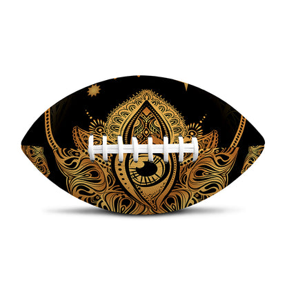 Bohemian Sun And Moon Print Rugby Ball