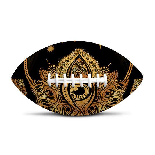 Bohemian Sun And Moon Print Rugby Ball