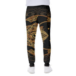 Bohemian Sun And Moon Print Scuba Joggers