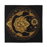 Bohemian Sun And Moon Print Silk Bandana