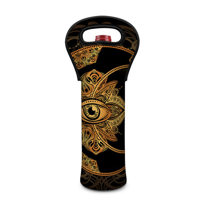 Bohemian Sun And Moon Print Single Neoprene Wine Tote