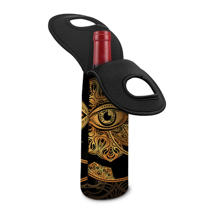 Bohemian Sun And Moon Print Single Neoprene Wine Tote