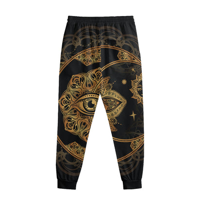 Bohemian Sun And Moon Print Sweatpants