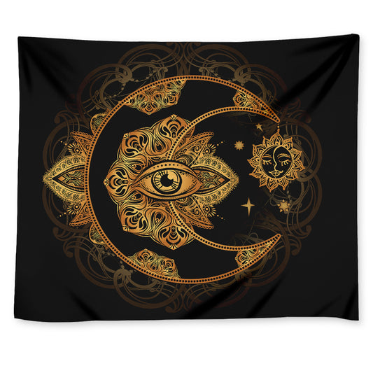 Bohemian Sun And Moon Print Tapestry