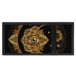 Bohemian Sun And Moon Print Trifold Wallet
