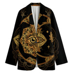 Bohemian Sun And Moon Print Women's Blazer