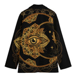 Bohemian Sun And Moon Print Women's Blazer
