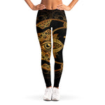 Bohemian Sun And Moon Print Women's Leggings