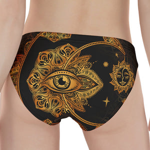 Bohemian Sun And Moon Print Women's Panties