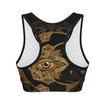 Bohemian Sun And Moon Print Women's Sports Bra