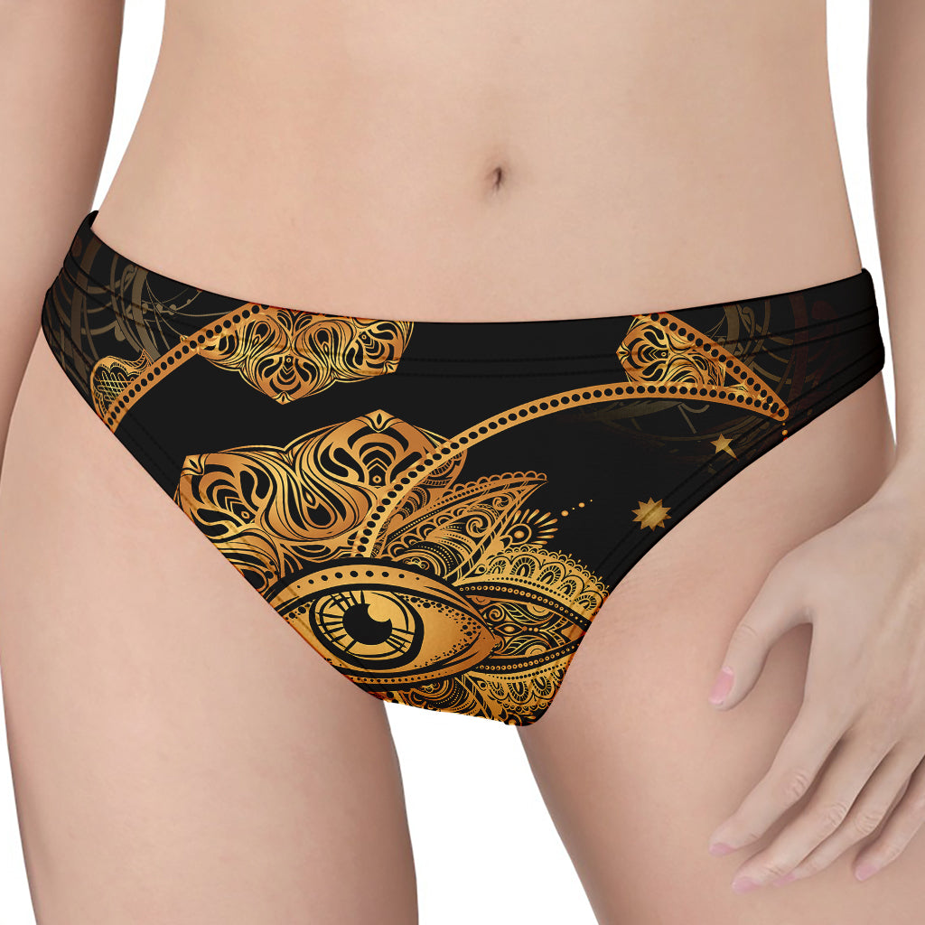 Bohemian Sun And Moon Print Women's Thong