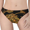 Bohemian Sun And Moon Print Women's Thong