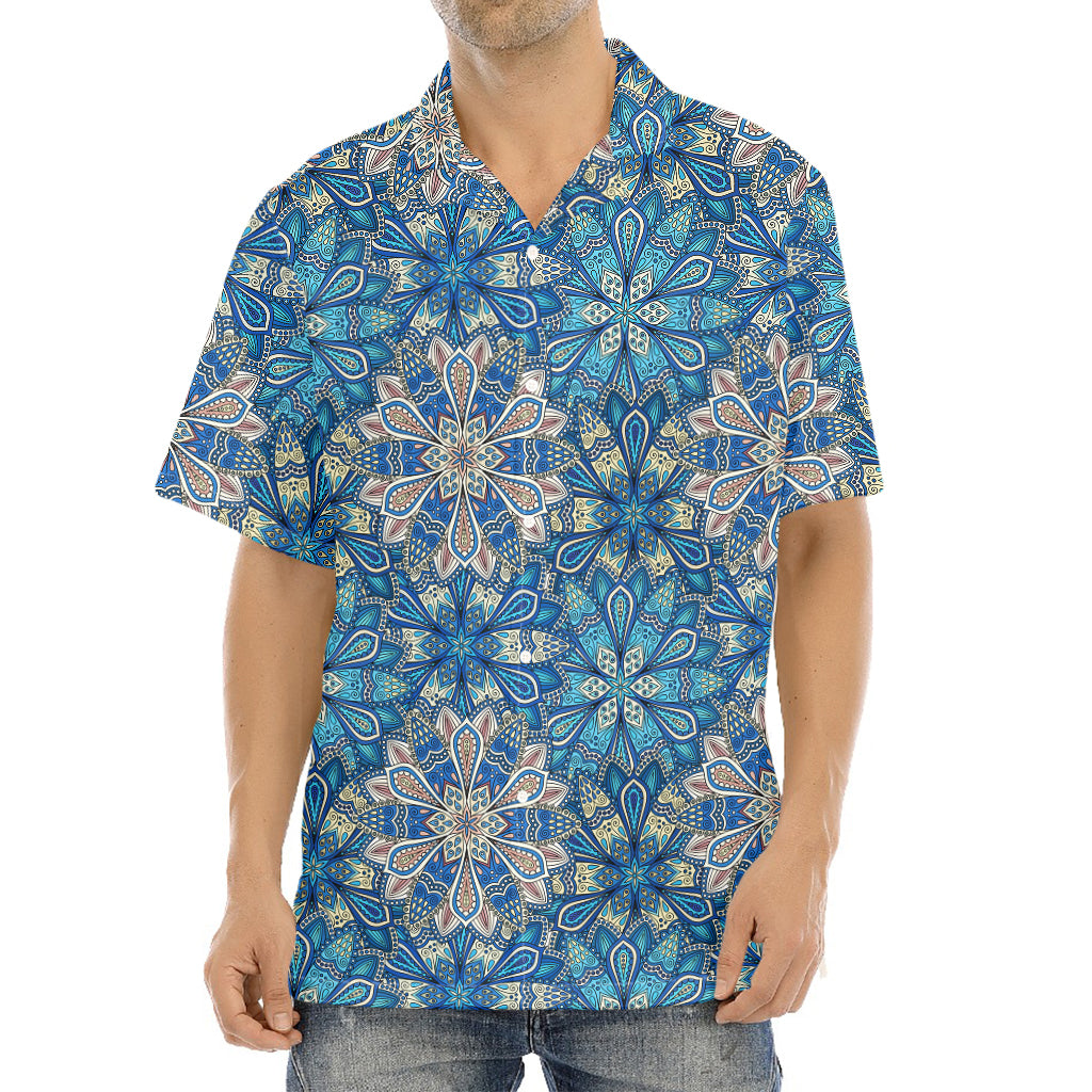Boho Chic Mandala Floral Print Aloha Shirt