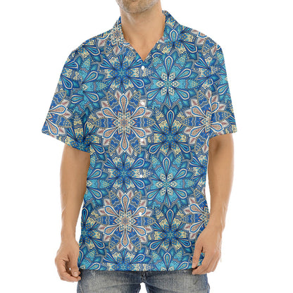 Boho Chic Mandala Floral Print Aloha Shirt