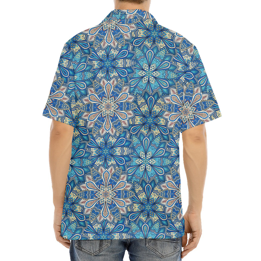 Boho Chic Mandala Floral Print Aloha Shirt