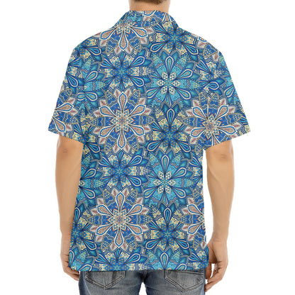 Boho Chic Mandala Floral Print Aloha Shirt