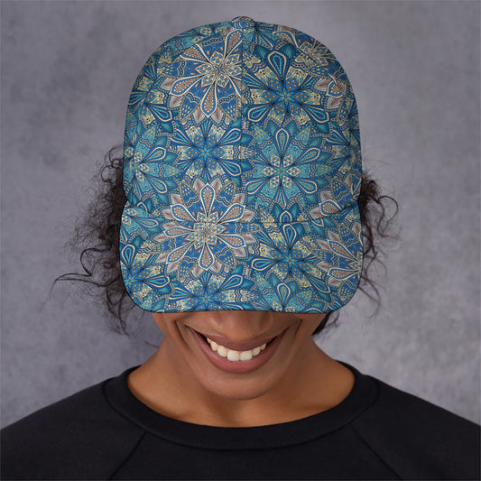 Boho Chic Mandala Floral Print Baseball Cap