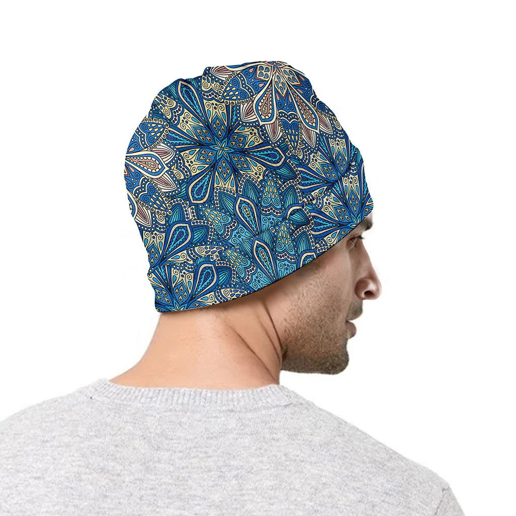 Boho Chic Mandala Floral Print Beanie