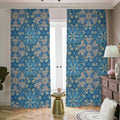 Boho Chic Mandala Floral Print Dimout Pencil Pleat Curtains