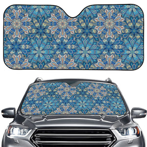 Boho Chic Mandala Floral Print Car Windshield Sun Shade