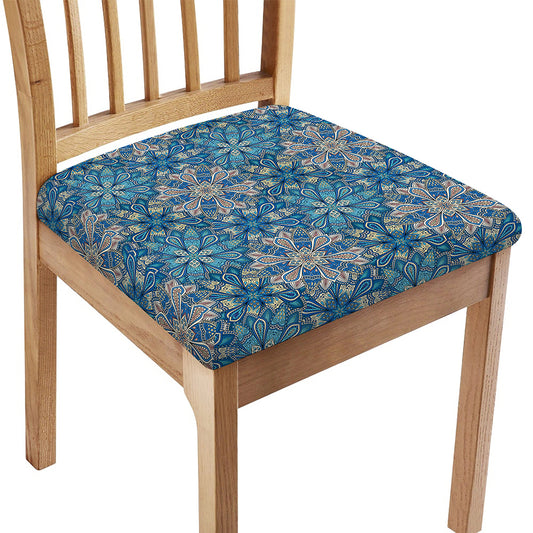 Boho Chic Mandala Floral Print Chair Cushion Cover