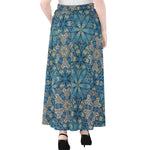 Boho Chic Mandala Floral Print Chiffon Maxi Skirt
