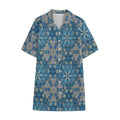 Boho Chic Mandala Floral Print Cotton Hawaiian Shirt