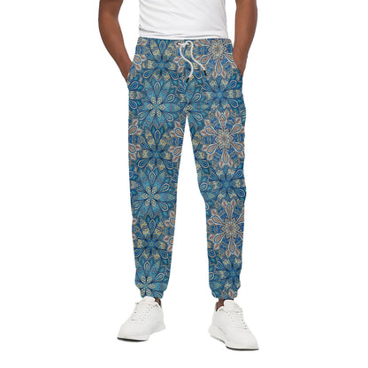 Boho Chic Mandala Floral Print Cotton Pants