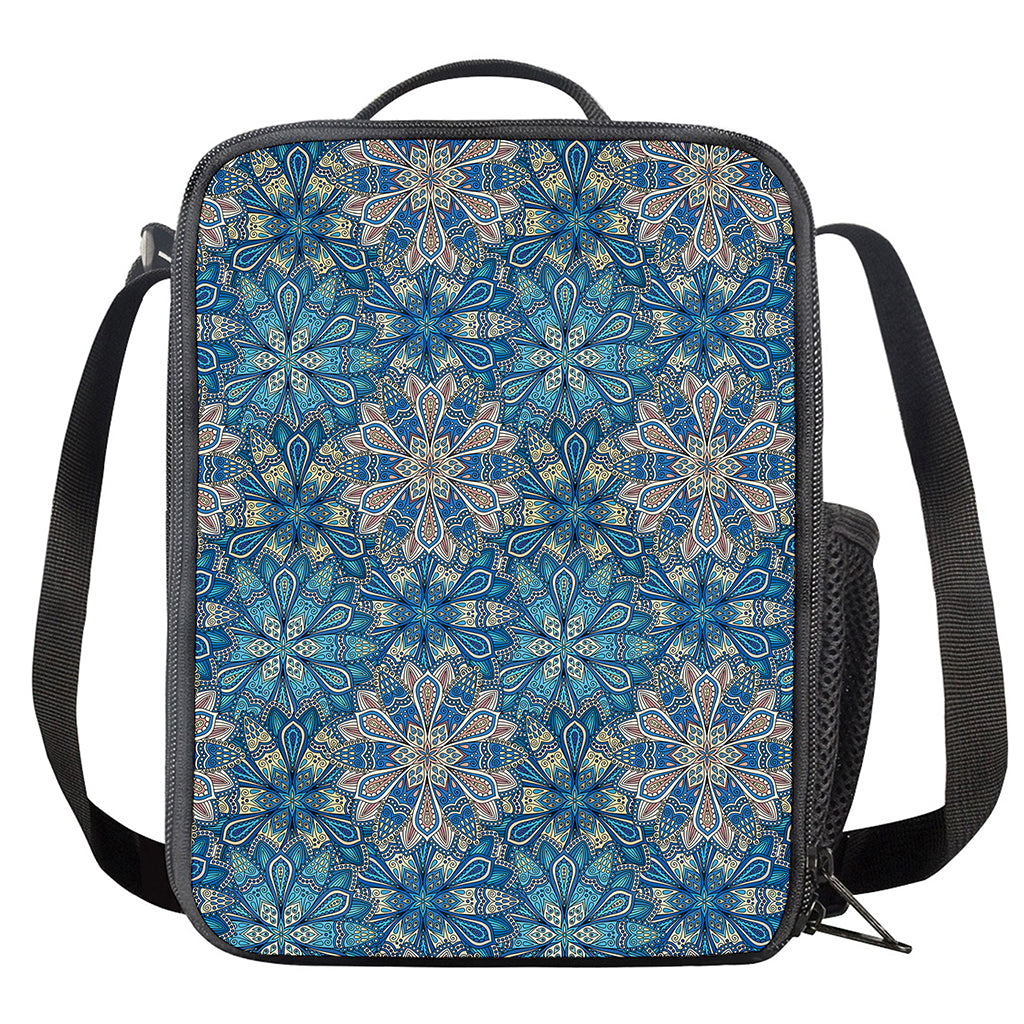 Boho Chic Mandala Floral Print Crossbody Lunch Bag