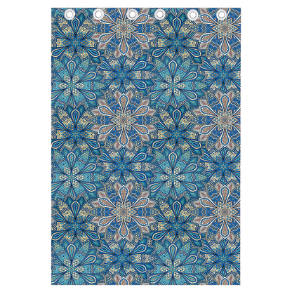 Boho Chic Mandala Floral Print Curtain