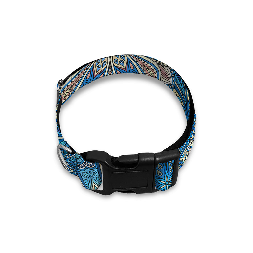 Boho Chic Mandala Floral Print Dog Collar