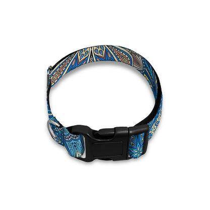 Boho Chic Mandala Floral Print Dog Collar