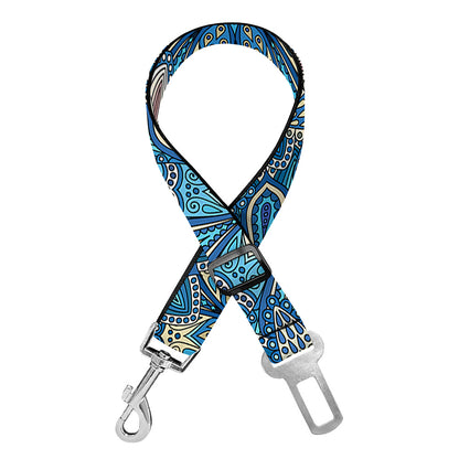 Boho Chic Mandala Floral Print Dog Seat Belt
