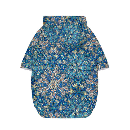 Boho Chic Mandala Floral Print Dog Zip Up Hoodie