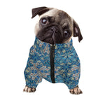 Boho Chic Mandala Floral Print Dog Zip Up Jacket