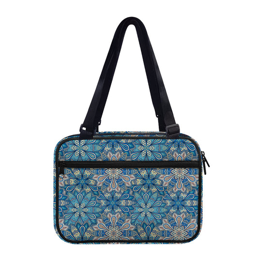 Boho Chic Mandala Floral Print Double Strap Bible Bag
