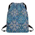 Boho Chic Mandala Floral Print Drawstring Backpack